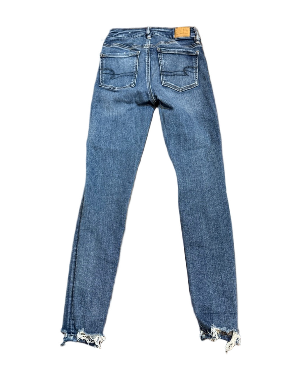 American Eagle Outfitters High-Rise Jegging Crop Distressed Skinny Jeans Size 2 - Picture 3 of 3